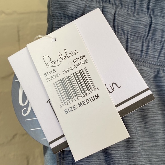 Roudelain pj joggers medium set of 2 soft lightweight blue gray camo - Picture 8 of 8